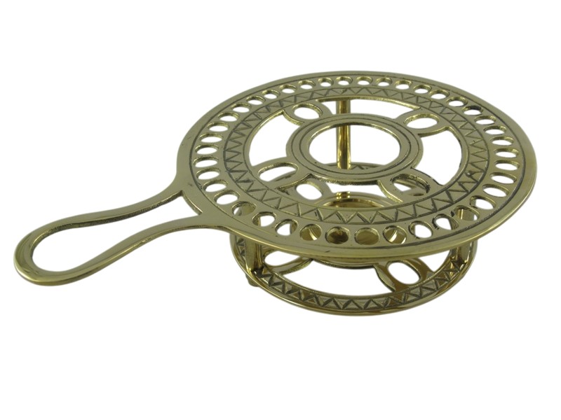 *ANG./OKT. Stövchen rund Messing H.24-D.16cm