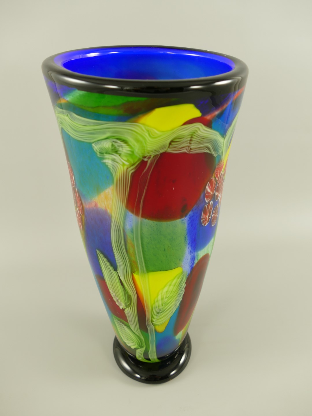 Glas Vase farbe H.42cm