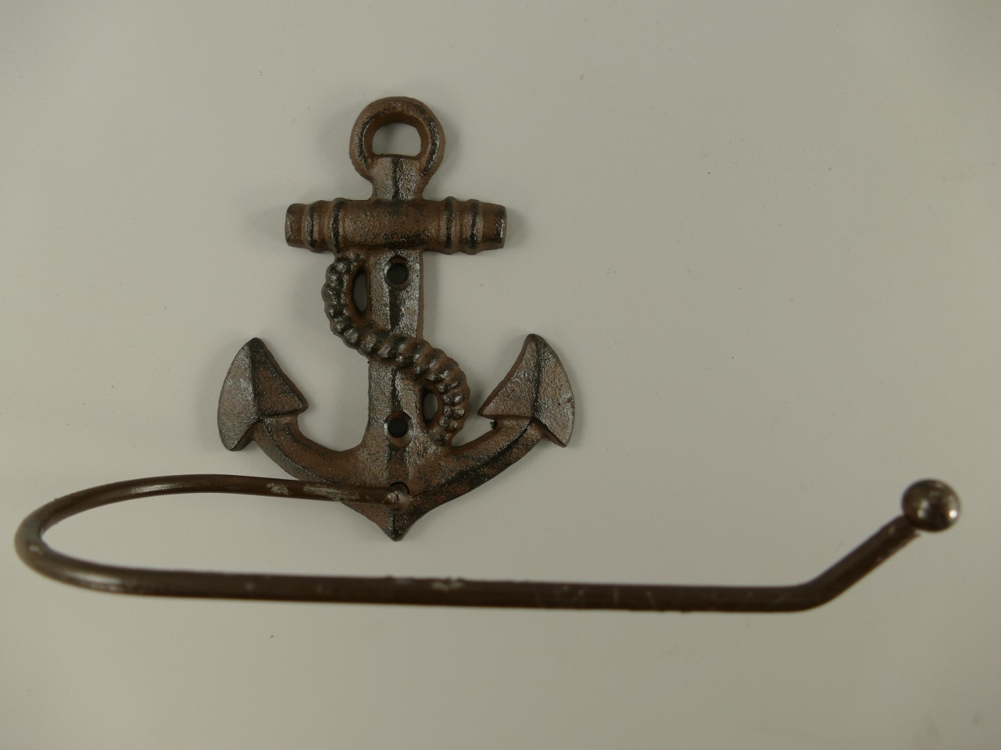 Toilletrolhalter Gußeisen rustikal braun L.17cm