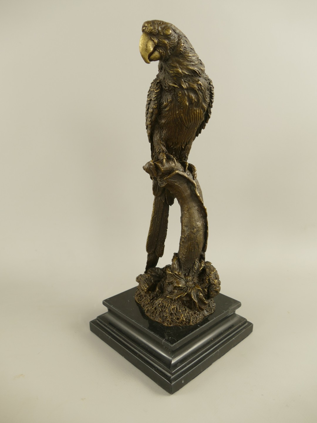 Figur Bronze Papageien H.33x14x14cm