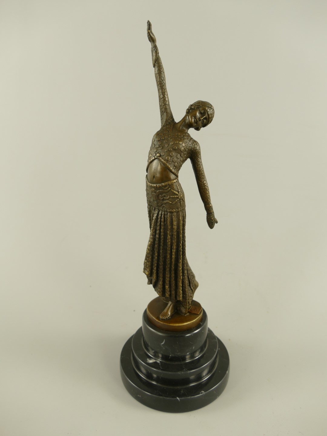 Figur Bronze Tänzerin H.38x13cm