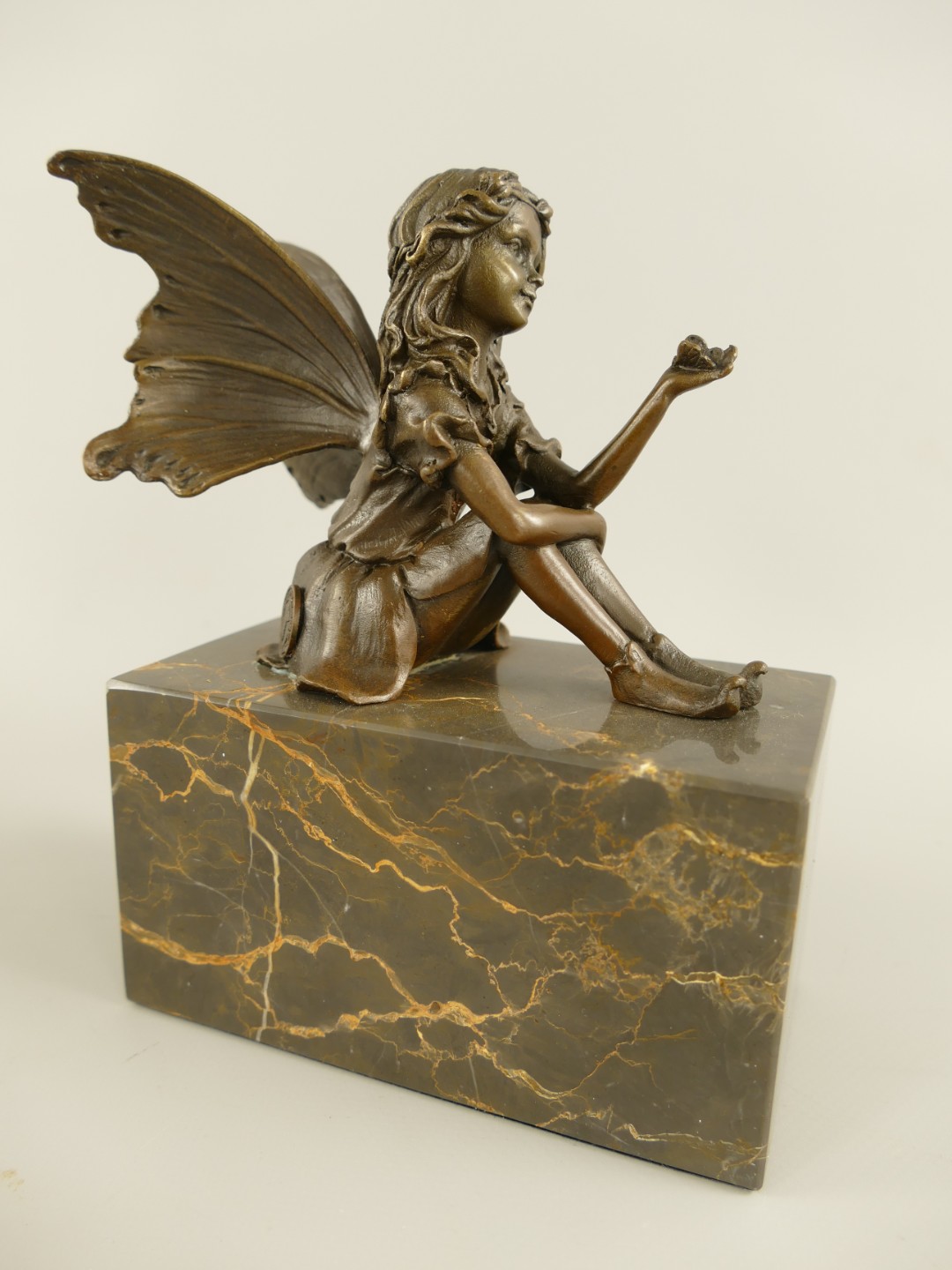 Figur Bronze Fee H.17x15x8cm