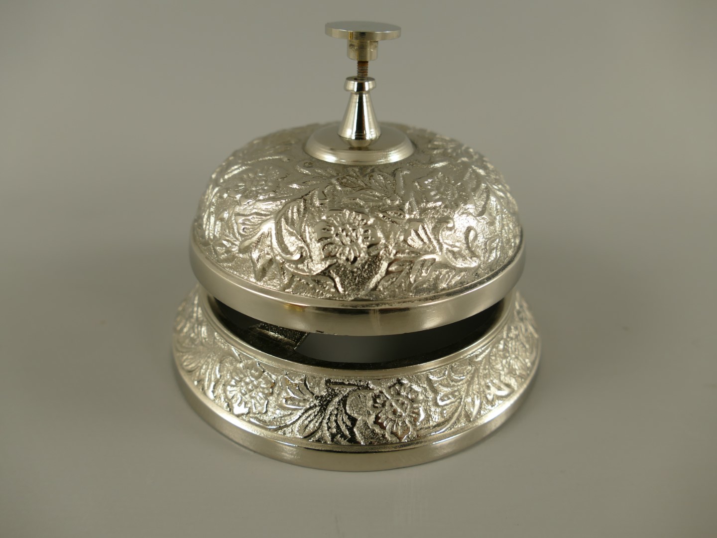 107103Nax5OjmljB3zhsP Hotelglocke vernickelt farbig H.10-D.12cm