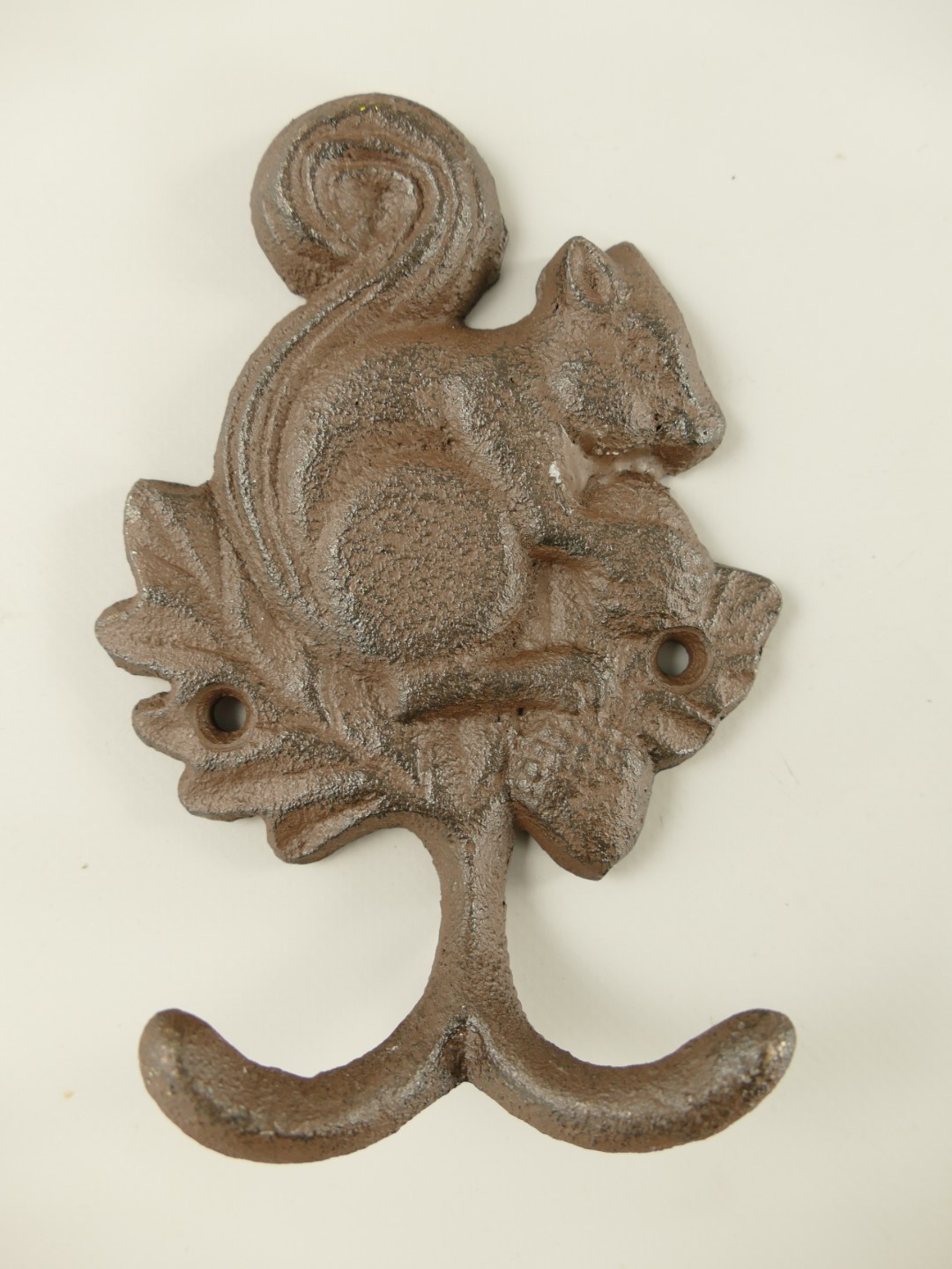 Wandhaken Eichhörnchen Eisen rustik. braun H.14cm