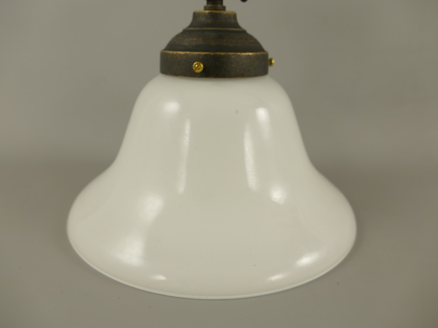 Lampe Messing brüniert Schirm(162.090W) H.22cm