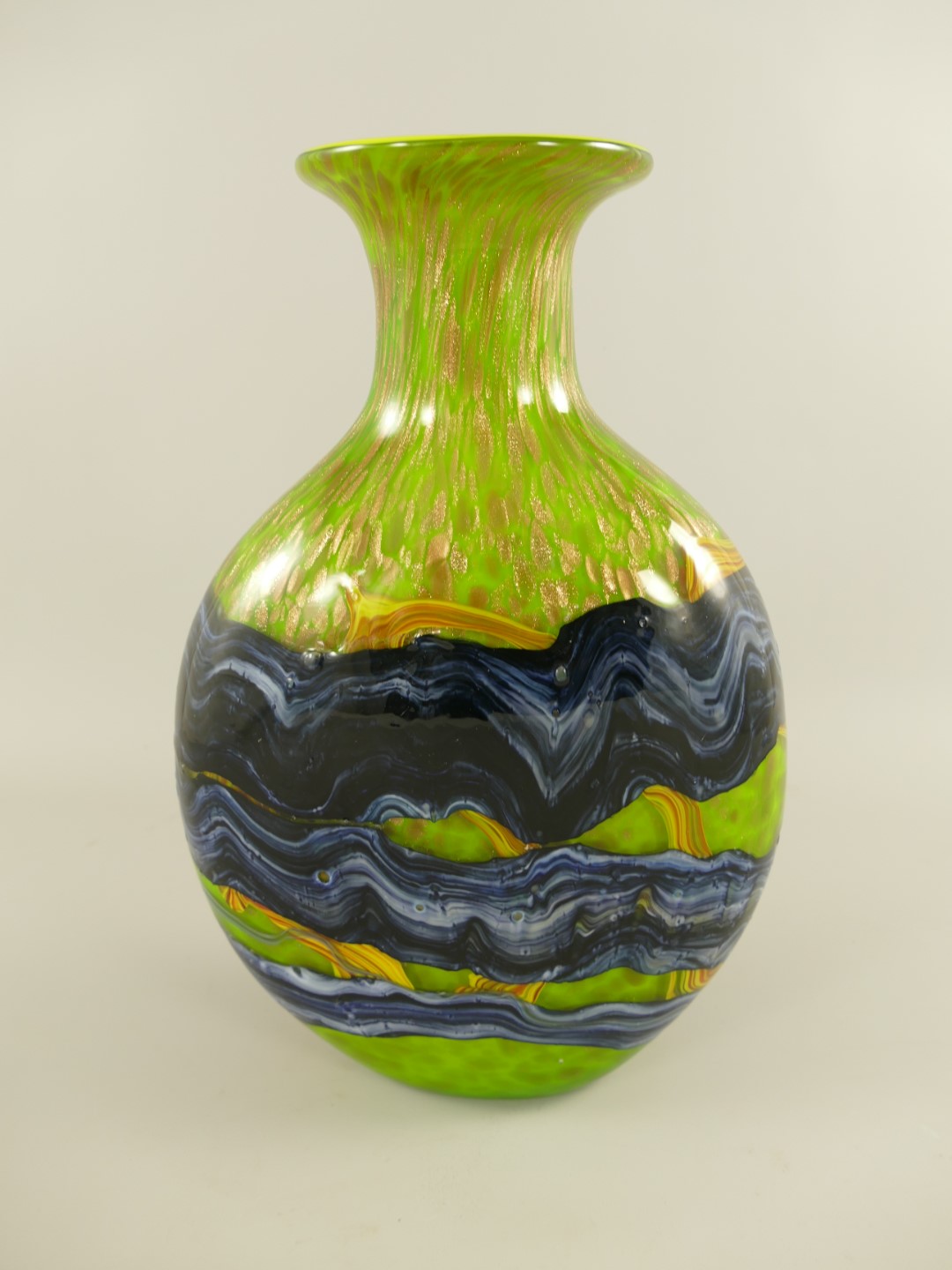 Glas Vase farbe H.40x26cm