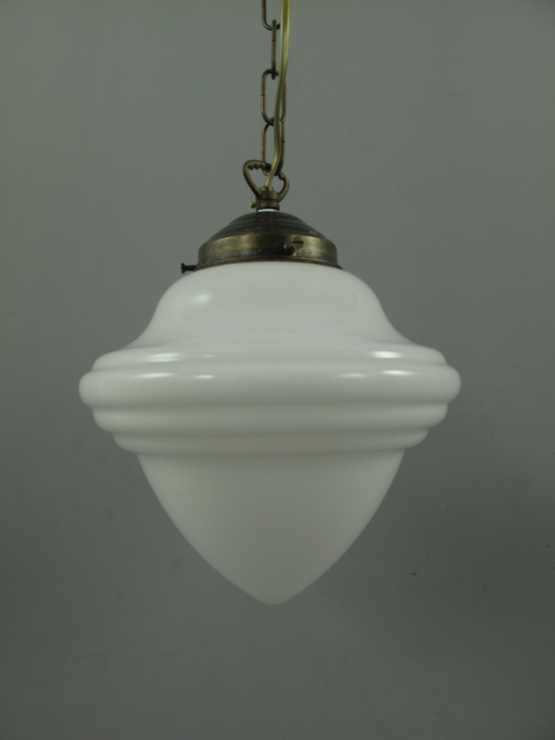 Schirm/Lampe Messing brün. (111.151-2B) H.80cm
