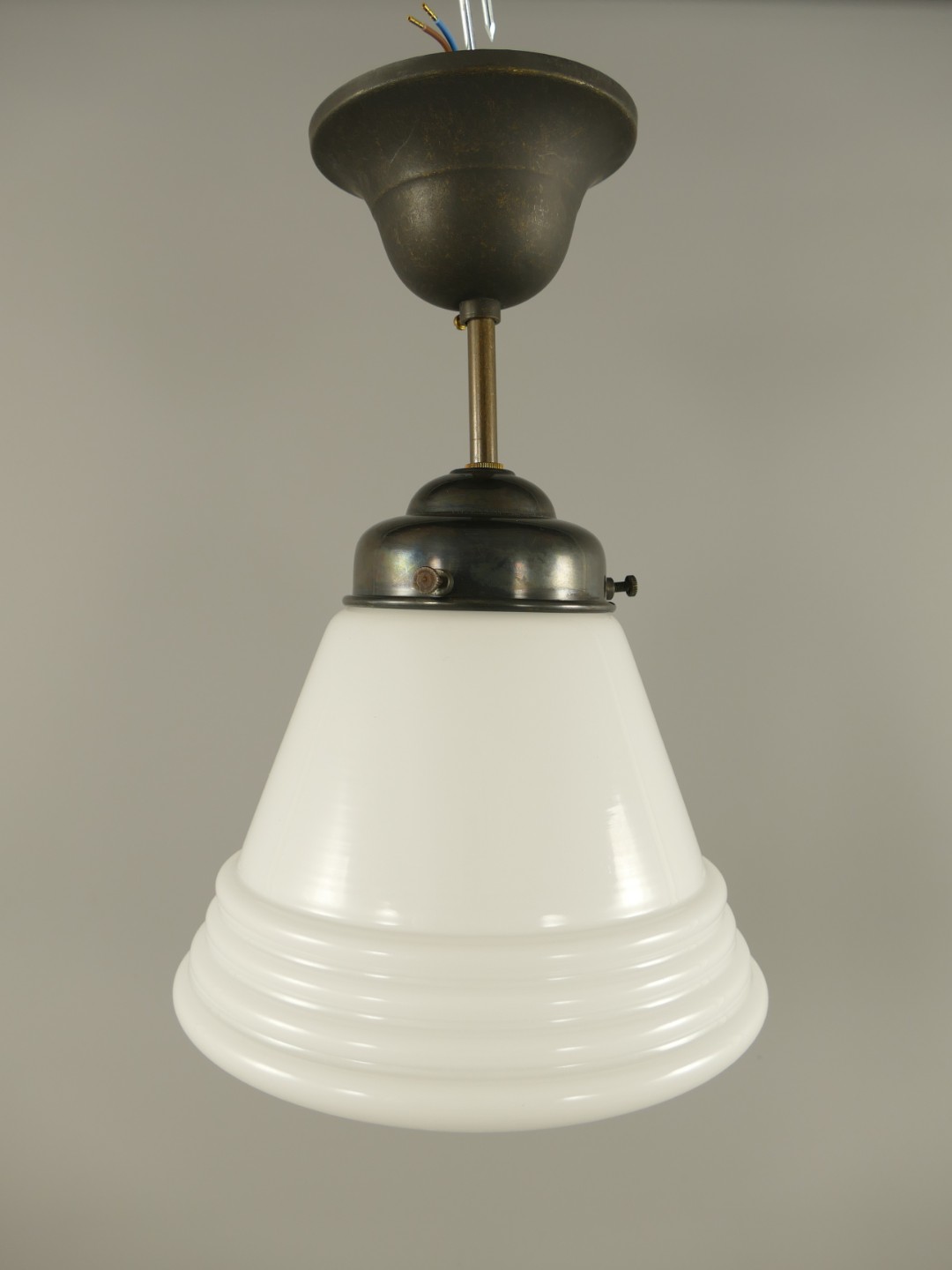 Lampe Messing brün. Schirm(111.166G2*B) H.32cm