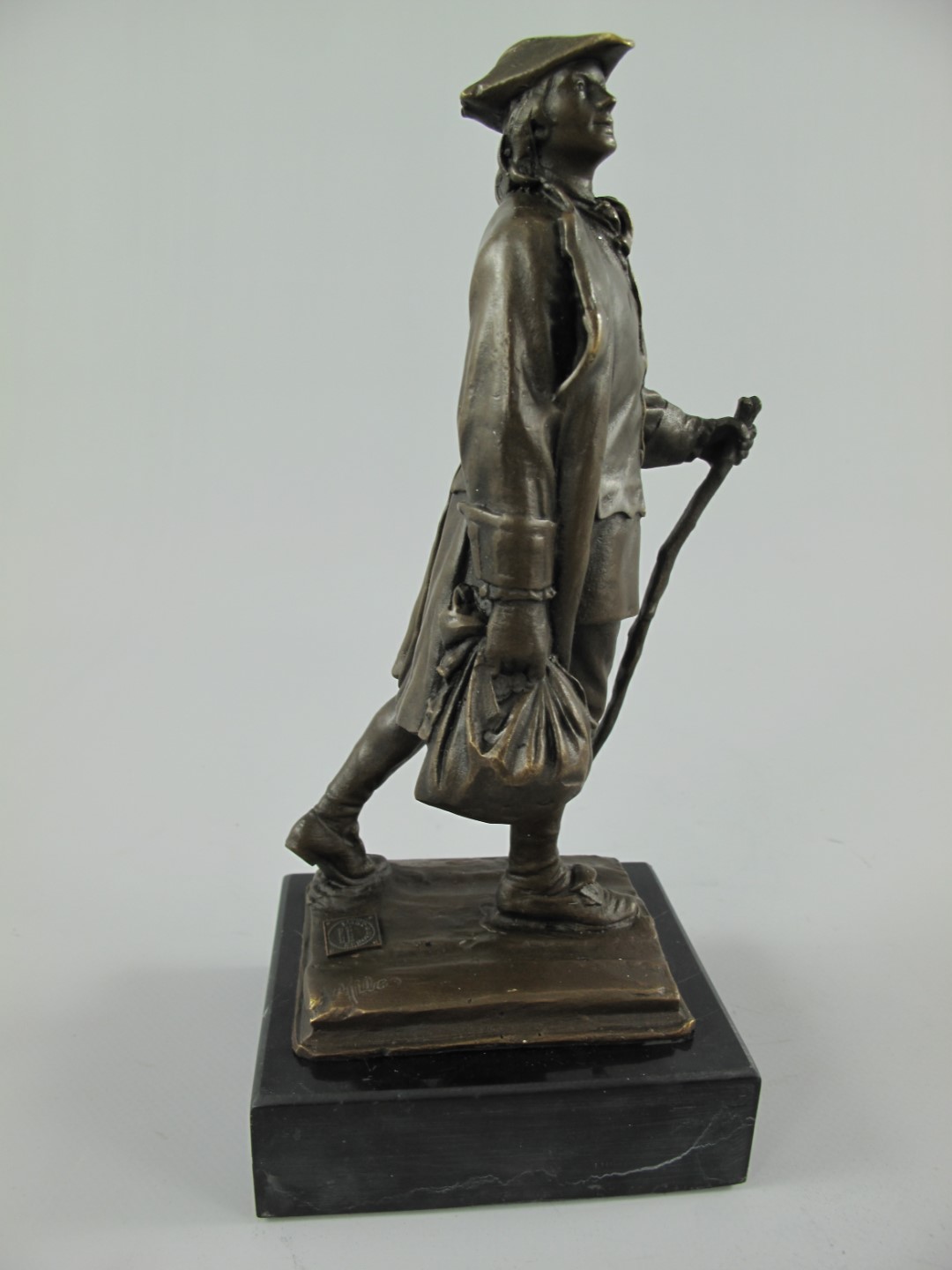 *RAUS*PREIS* Figur Bronze WANDELSMANN H.24x12cm
