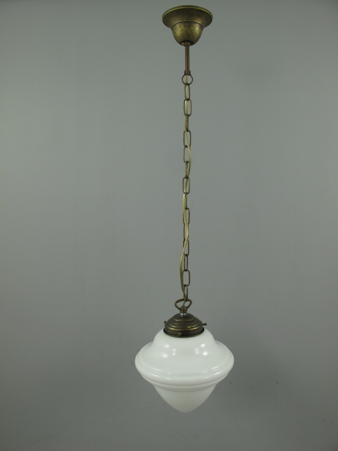 Schirm/Lampe Messing brün. (111.151-3B) H.80cm