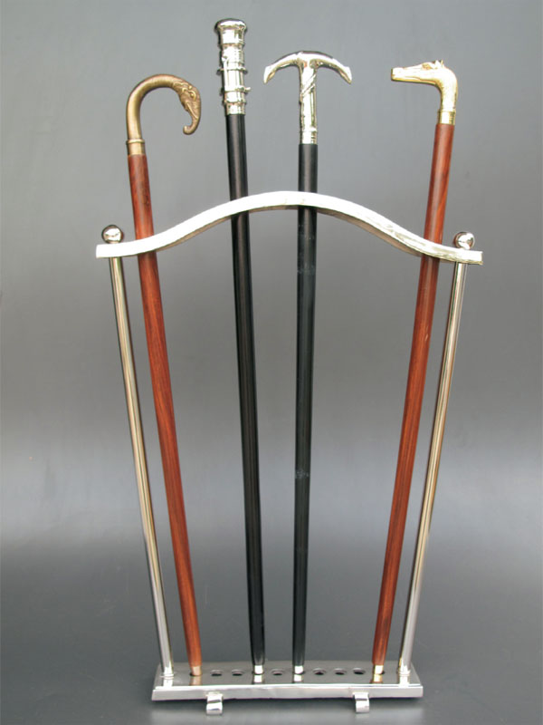Ständer(10-Stocke) Alu vernickelt H.75cm