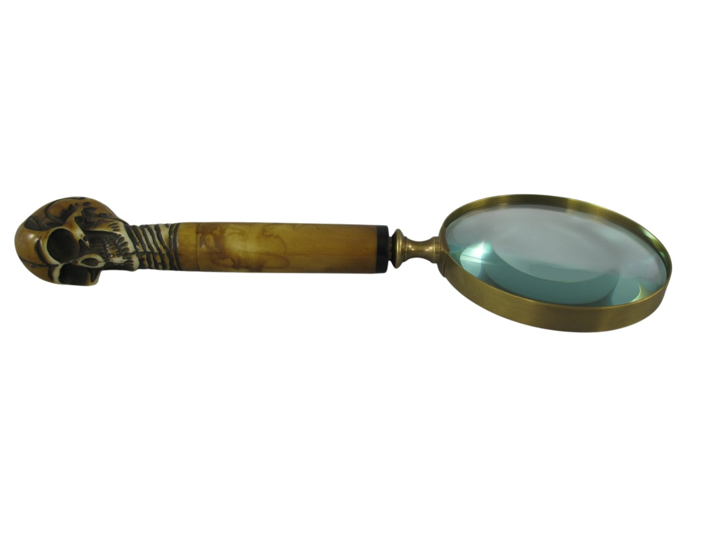 *ANG./FEB. Lupe Messing brüniert D.10-L.29cm