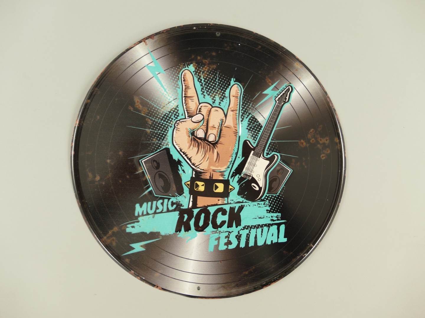 Wandschild Eisen Music Rock Festival D.30cm