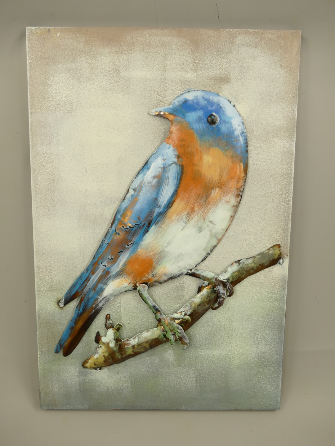 (*) Metallbild (3D) Eisen Vogel H.60x40cm