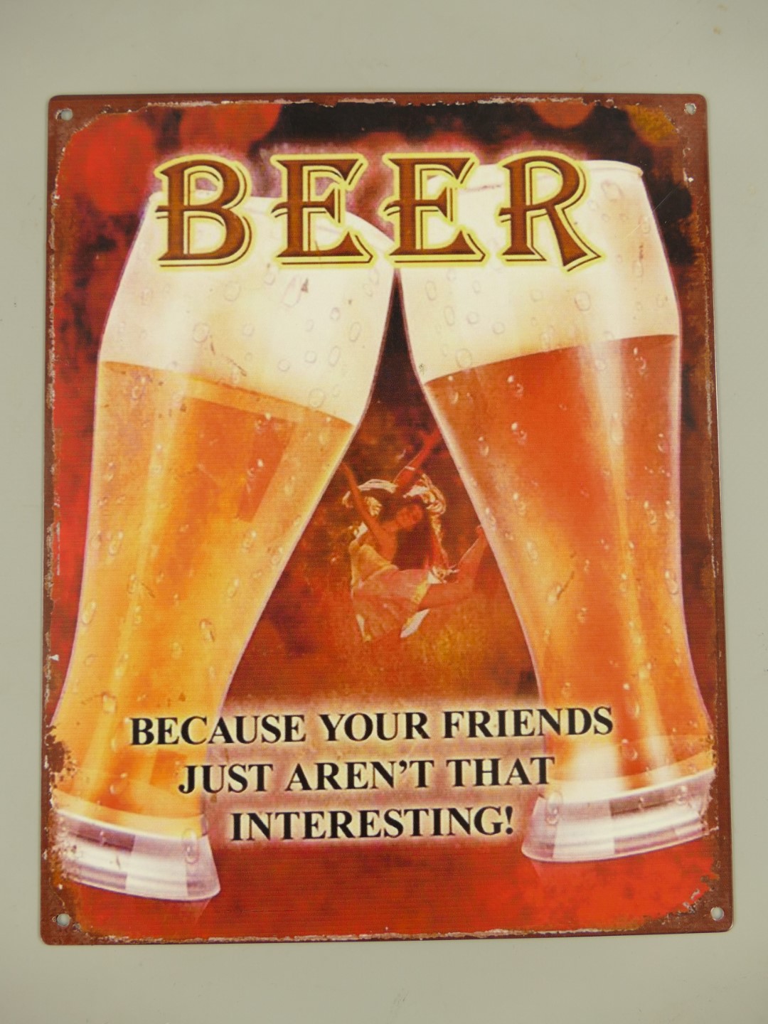 Wandschild Eisen Beer Friends H.25x20cm