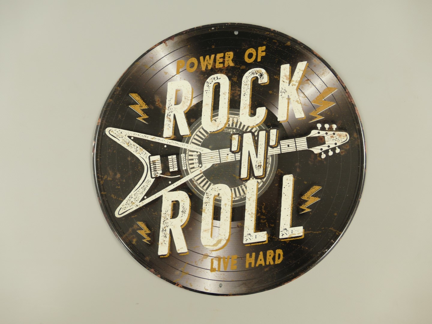 Wandschild Eisen Power of Rock 'N' Roll D.30cm