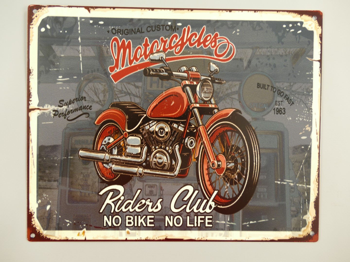 Wandschild Eisen RIDERS CLUB H.20x25cm