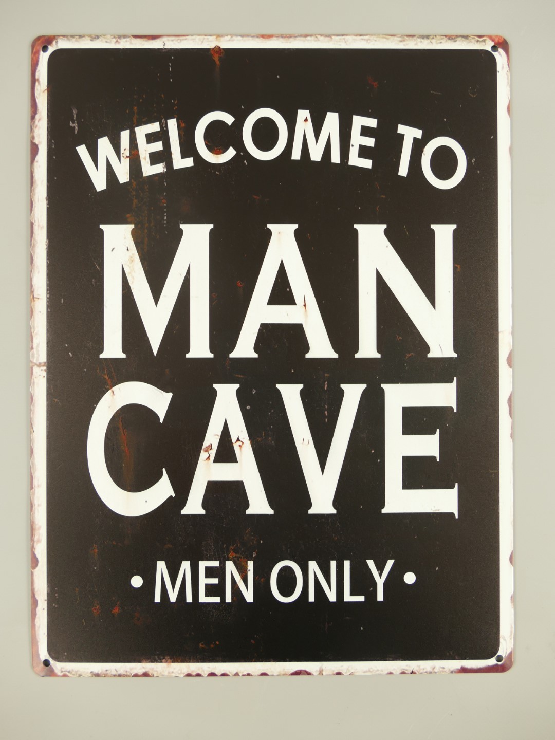 *ANG. Wandschild Man Cave men only H.40x30cm