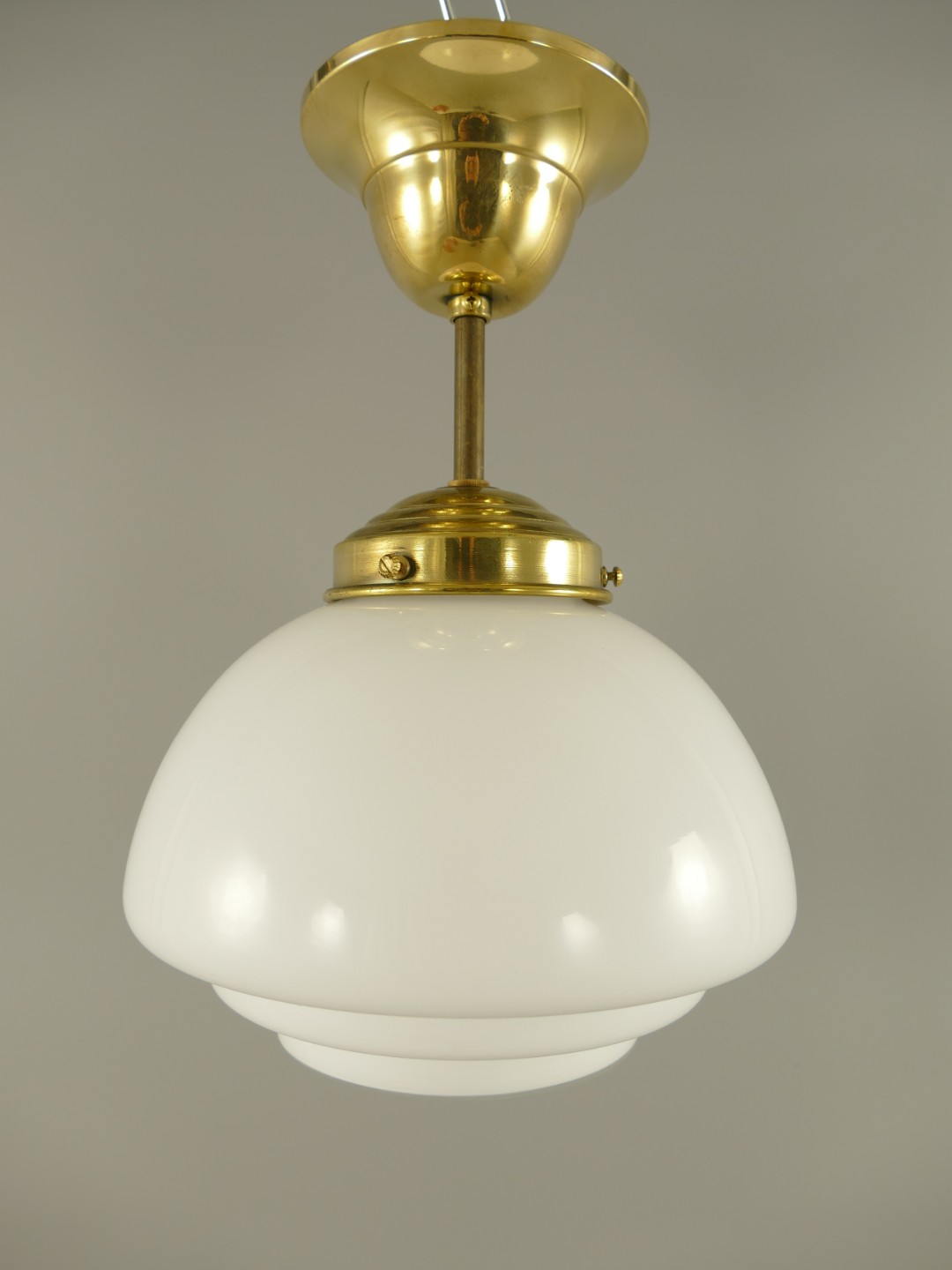 Lampe Messing brün. Schirm(111.166G2M) H.29cm