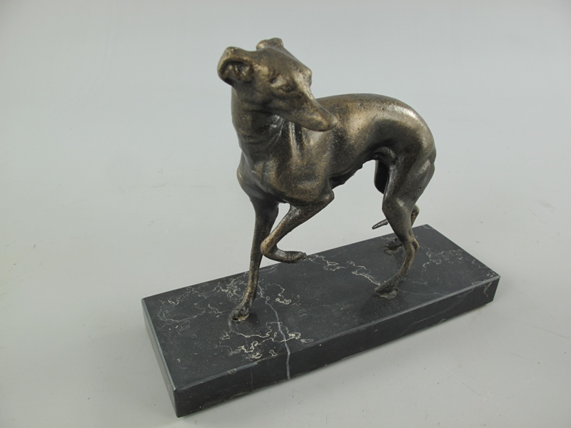 Hund rustikal Eisen/Mamor L.20x16cm