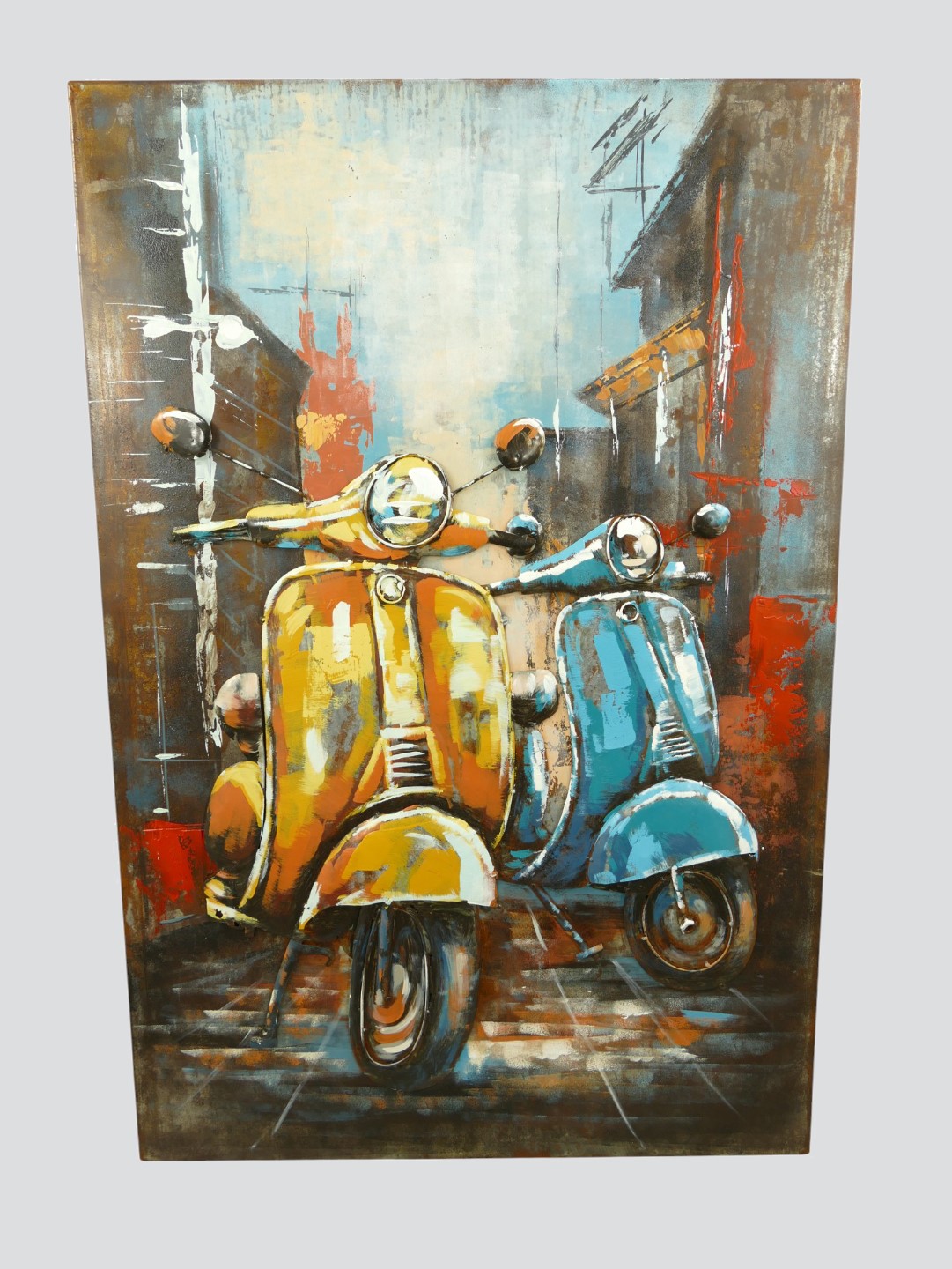 (*) Metallbild (3D) Eisen Roller H.120x80cm (*) Metallbild (3D) Eisen Roller H.120x80cm