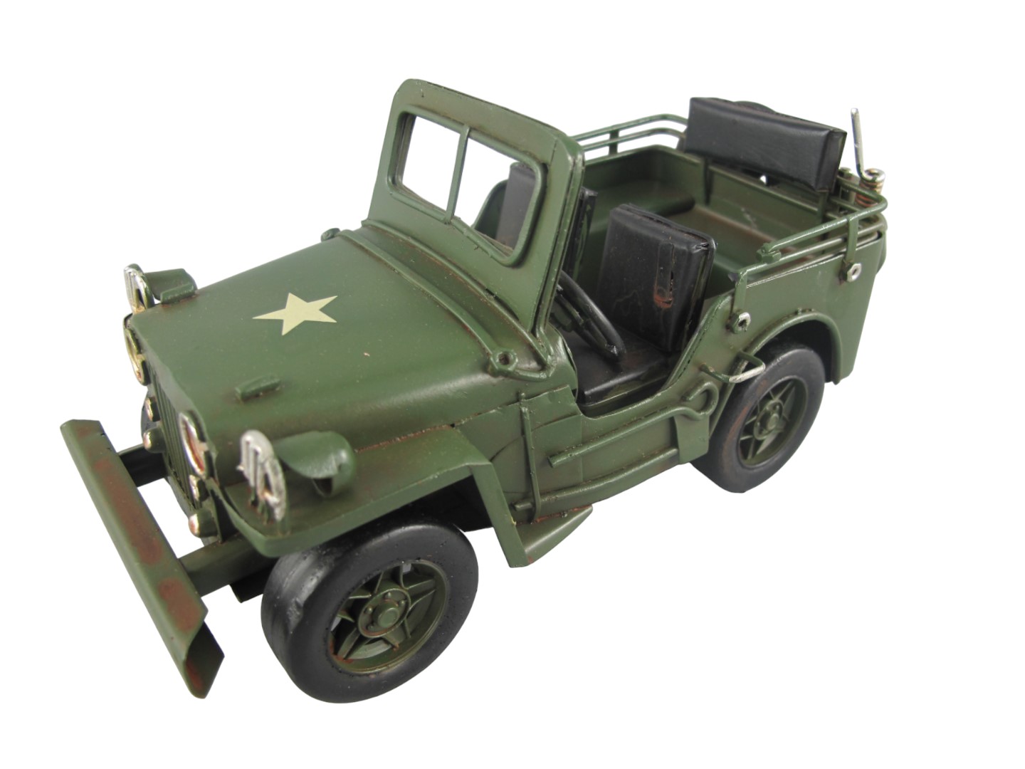 *ANG./JUNI Auto Geländewagen Antik Eisen L.17x9cm