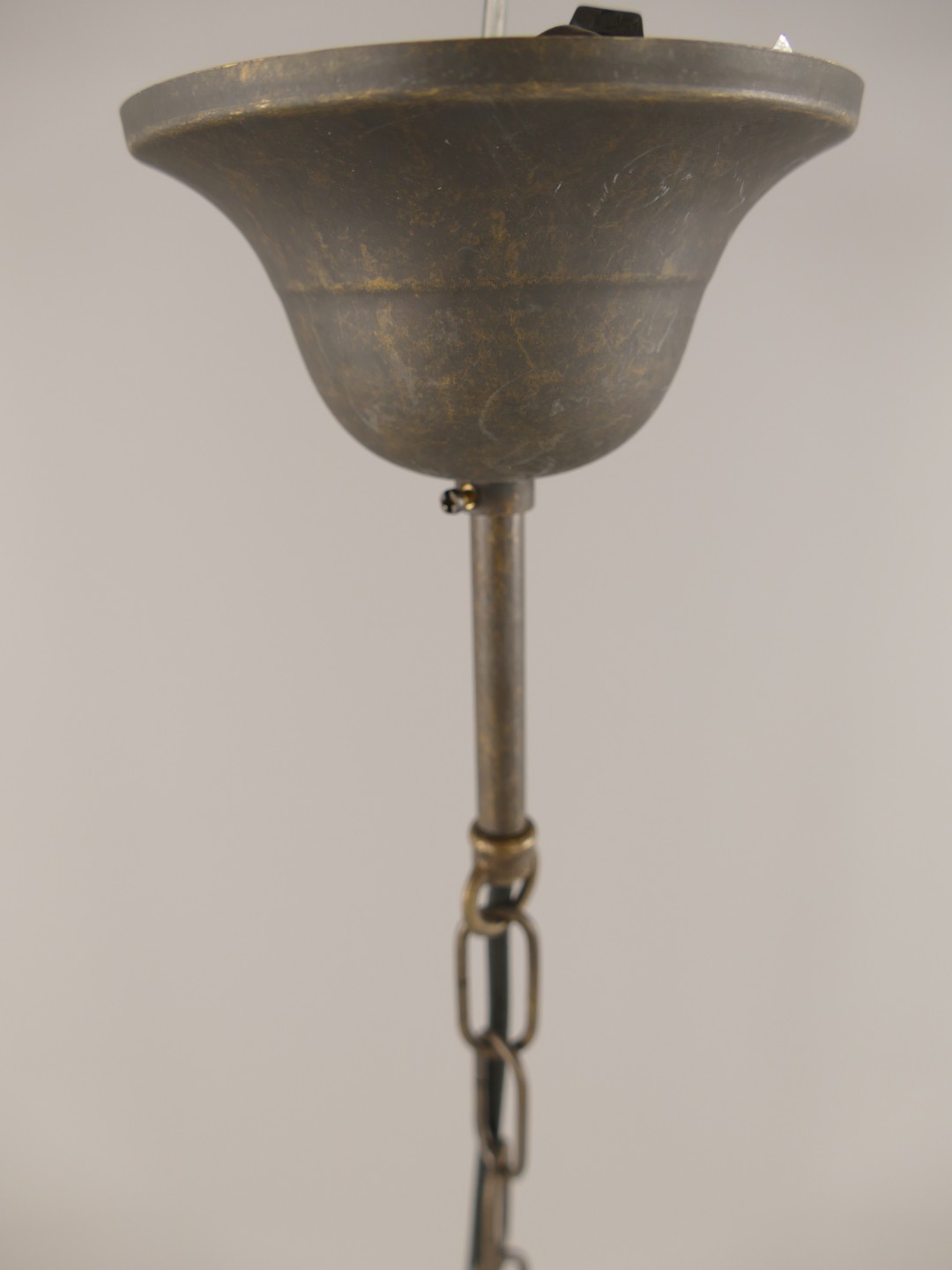 Schirm(D*25) Lampe Messing brün(162.030B1) H.80cm