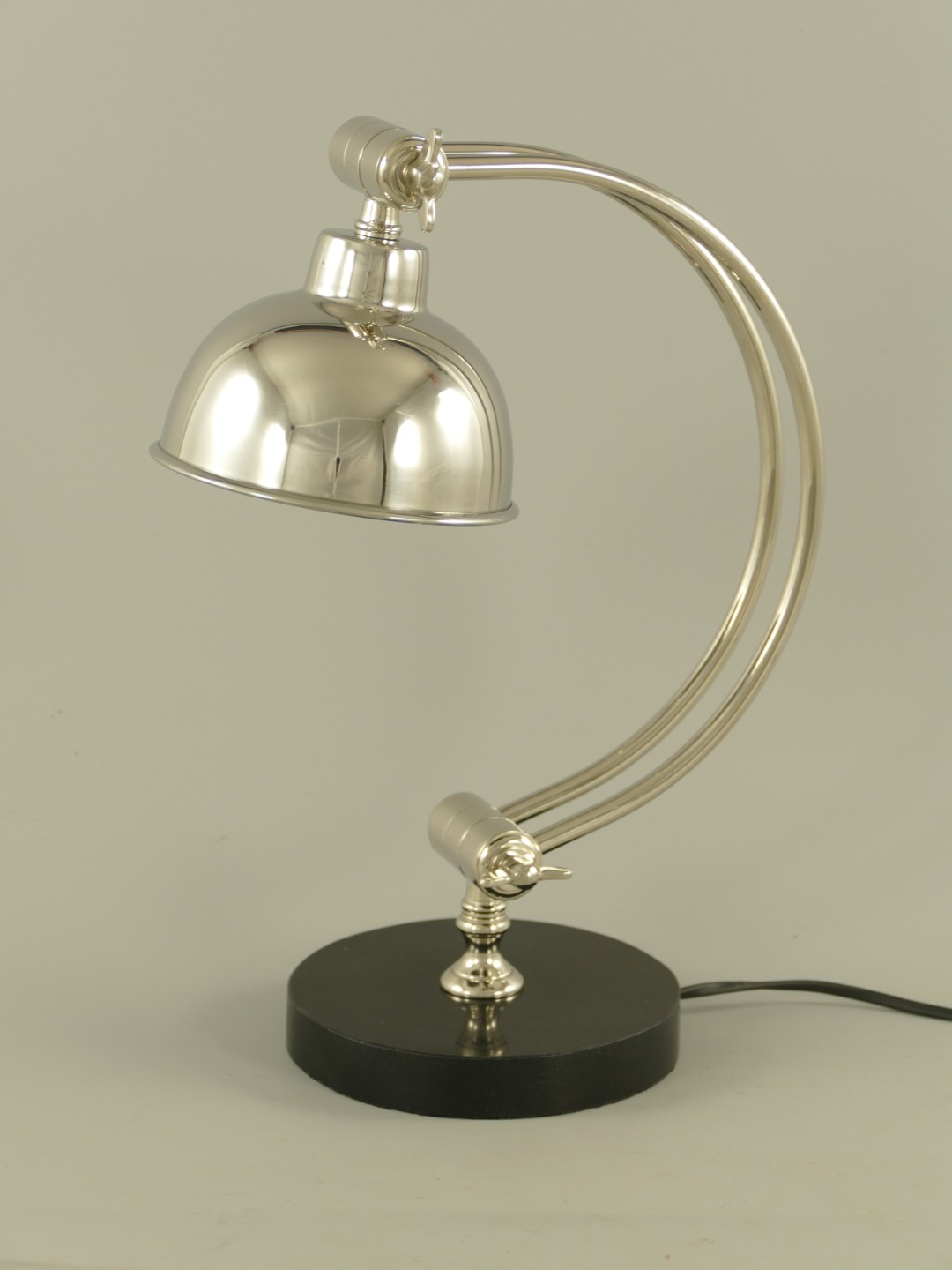 Stehlampe ALU vernickelt/Mamor H.38x26cm