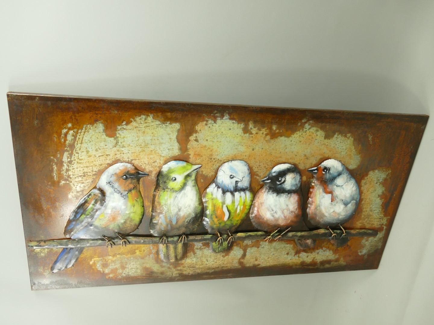 (*) Metallbild (3D) Eisen Haussperling L.120x60cm
