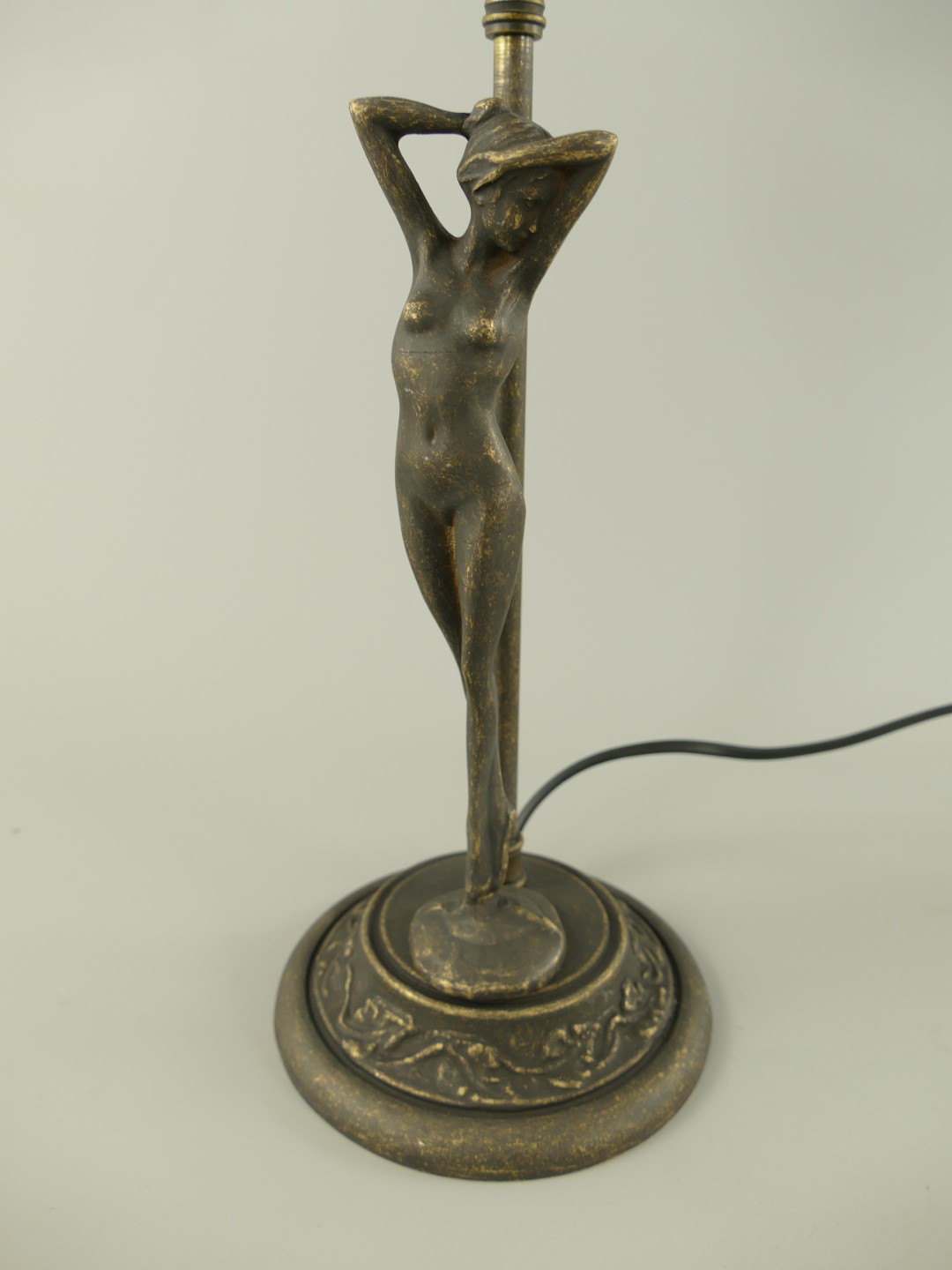Stehlampe E14 Mes. brüin Schirm(215.015H20) H.52cm
