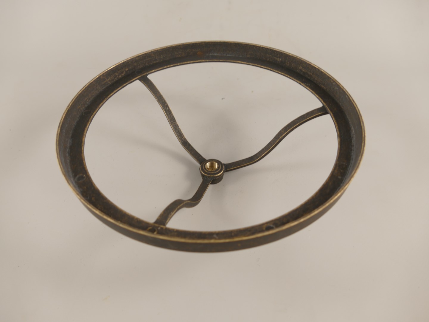 Ring Pilzlampe Messing brün. D.20cm