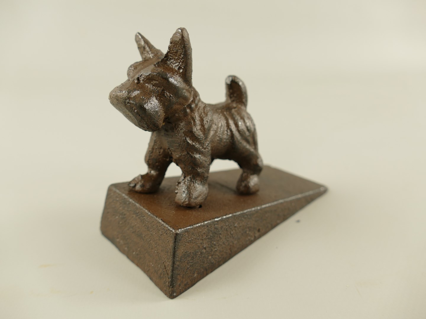 Türstopper Hund Gußeisen rustikal braun H.9cm