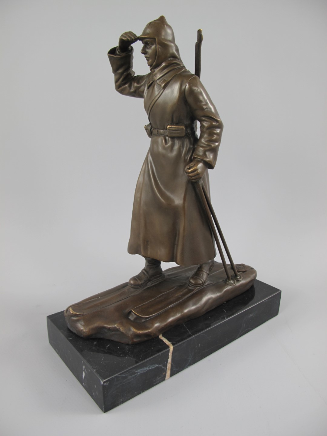 Figur Bronze Russischer Soldat H.26x20cm