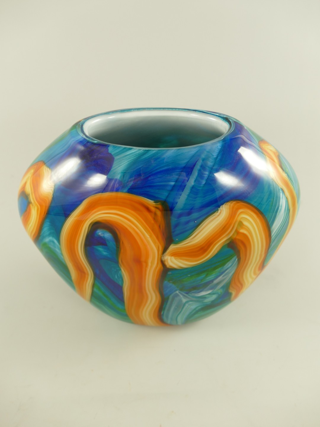 Glas Vase farbe H.28cm