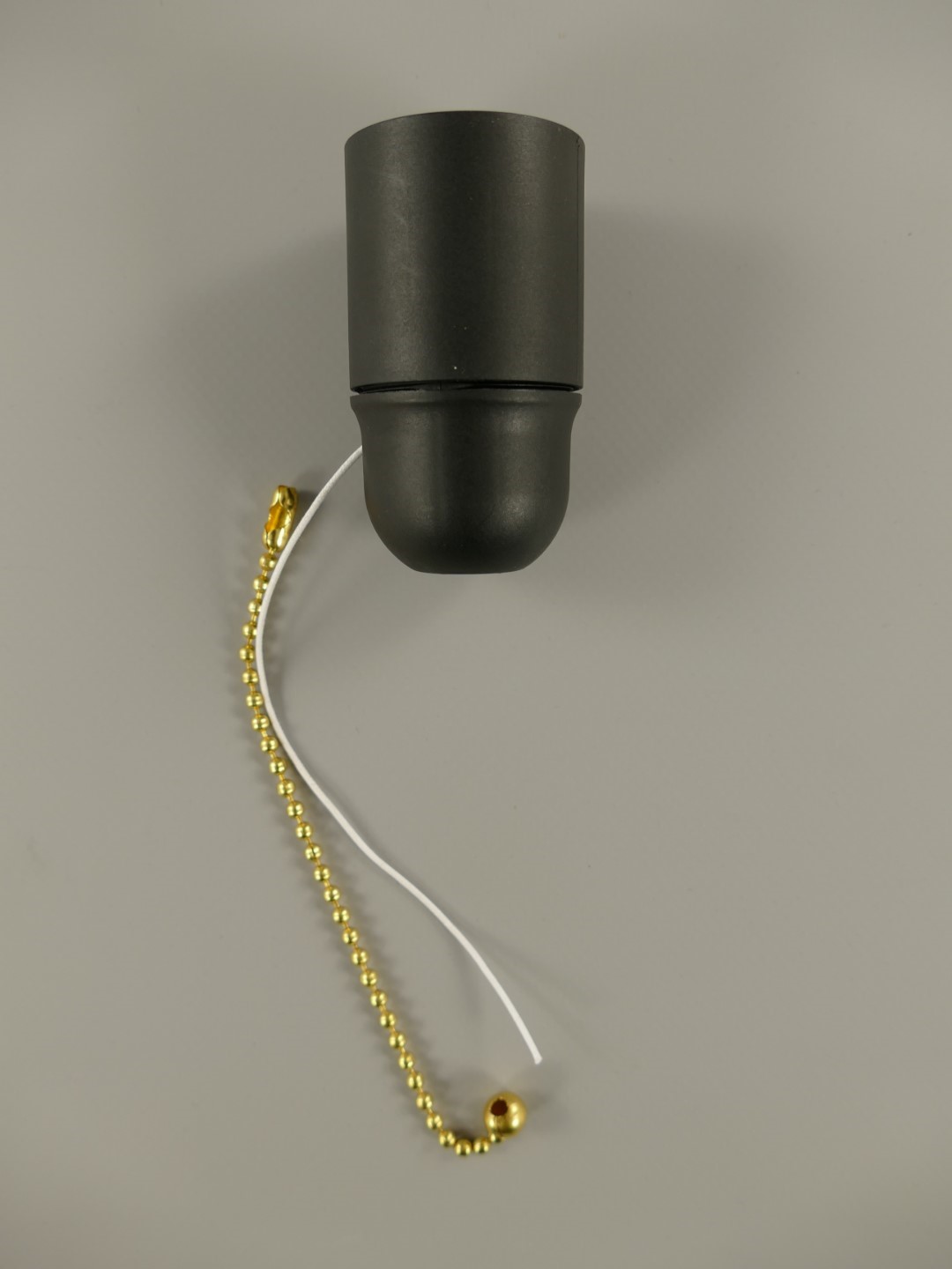 Fassung E27-2-adrig schwarz Ketting ZUGSCHALTER!!!