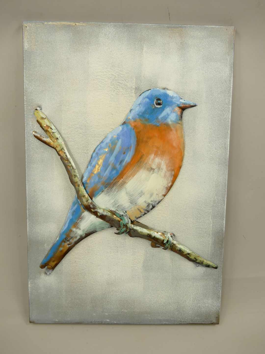 (*) Metallbild (3D) Eisen Vogel H.60x40cm (*) Metallbild (3D) Eisen Vogel H.60x40cm