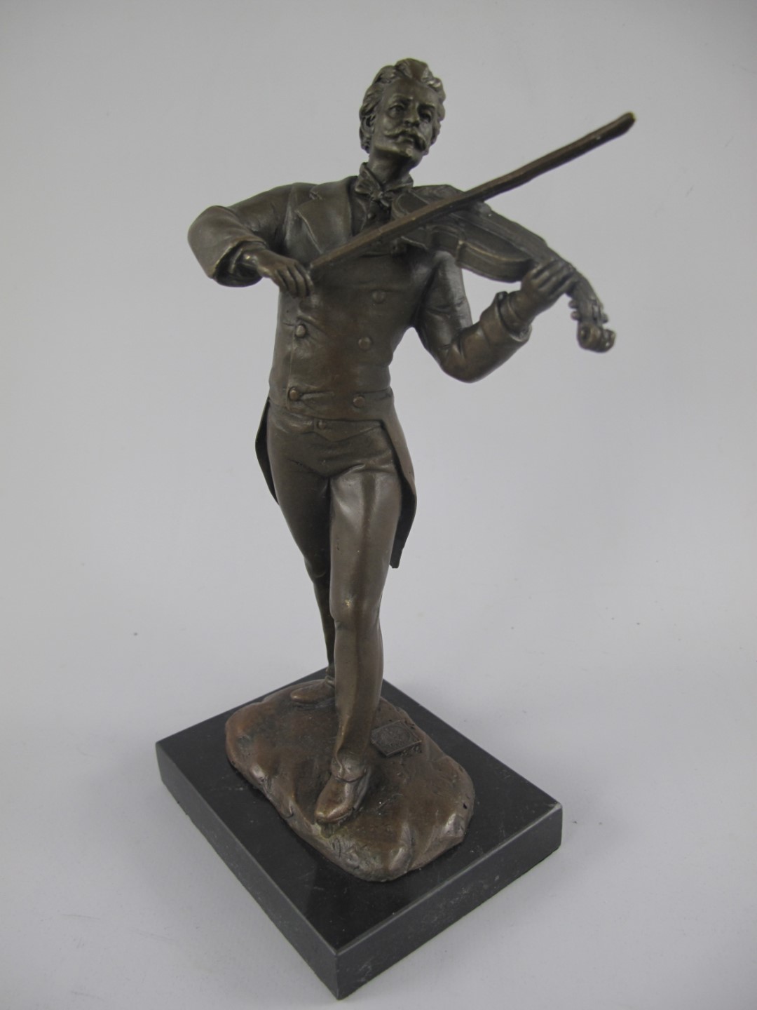 Bronze Figur Musiker H.21x12x8cm