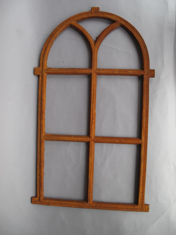Fenster Gußeisen rostig H.98x54cm Fenster Gußeisen rostig H.98x54cm