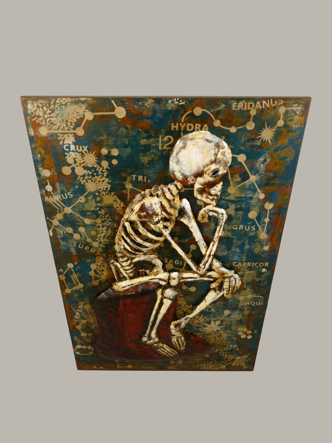(*)Metallbild (3D) Eisen skelett H.120x80cm