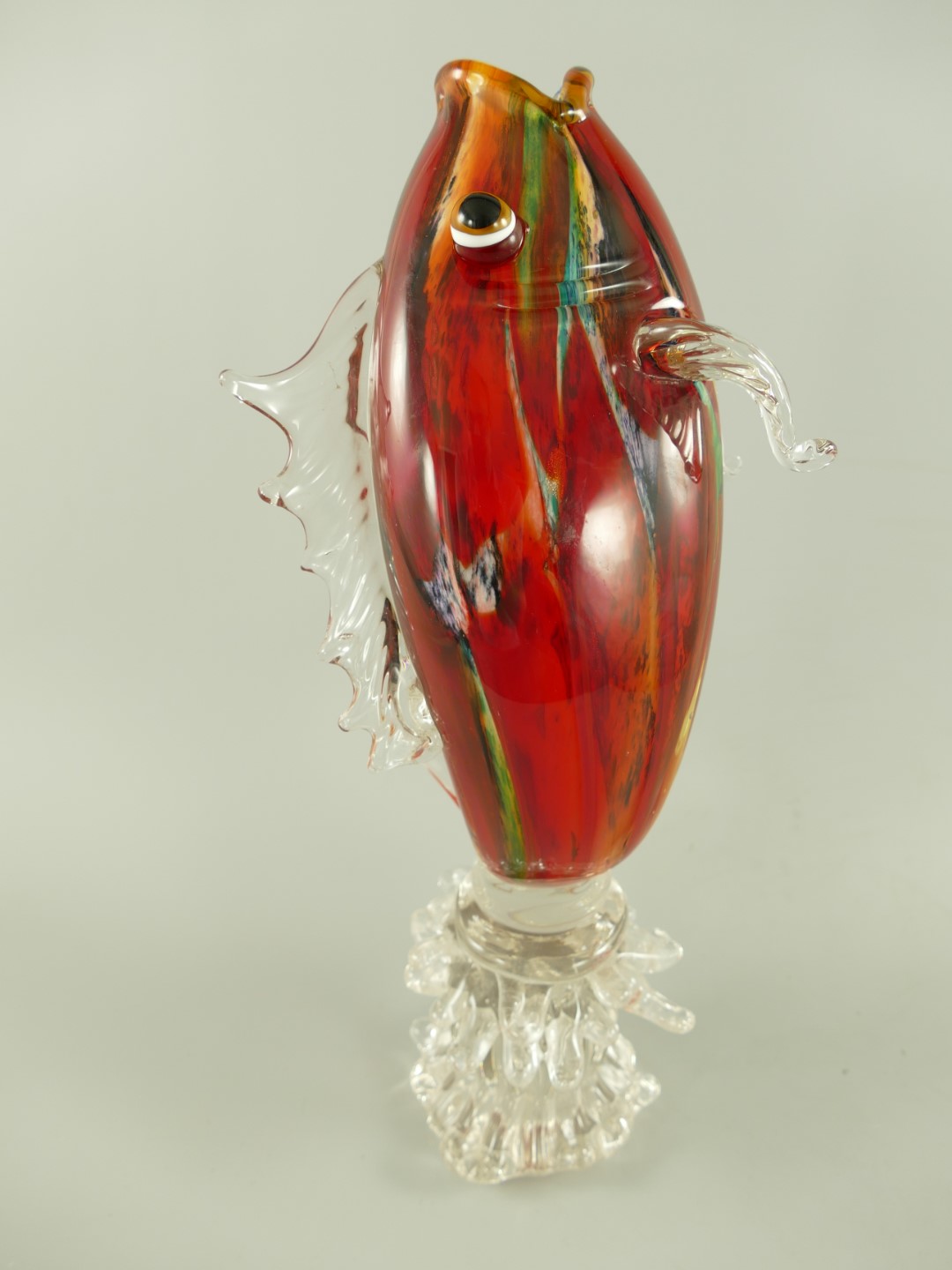 Glas Fisch farbe H.45x20cm
