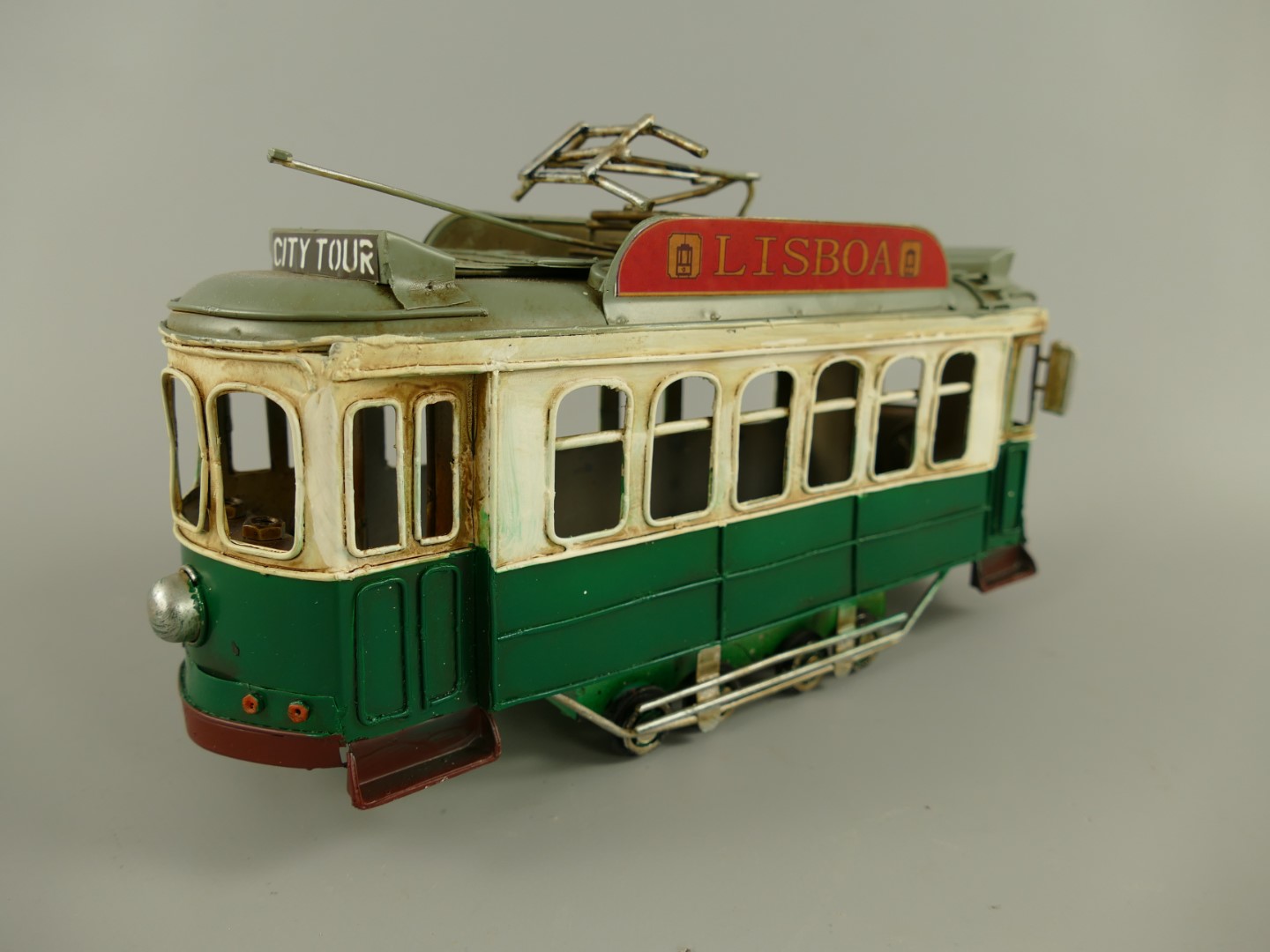 Straßenbahn Antik Eisen L.31x16cm