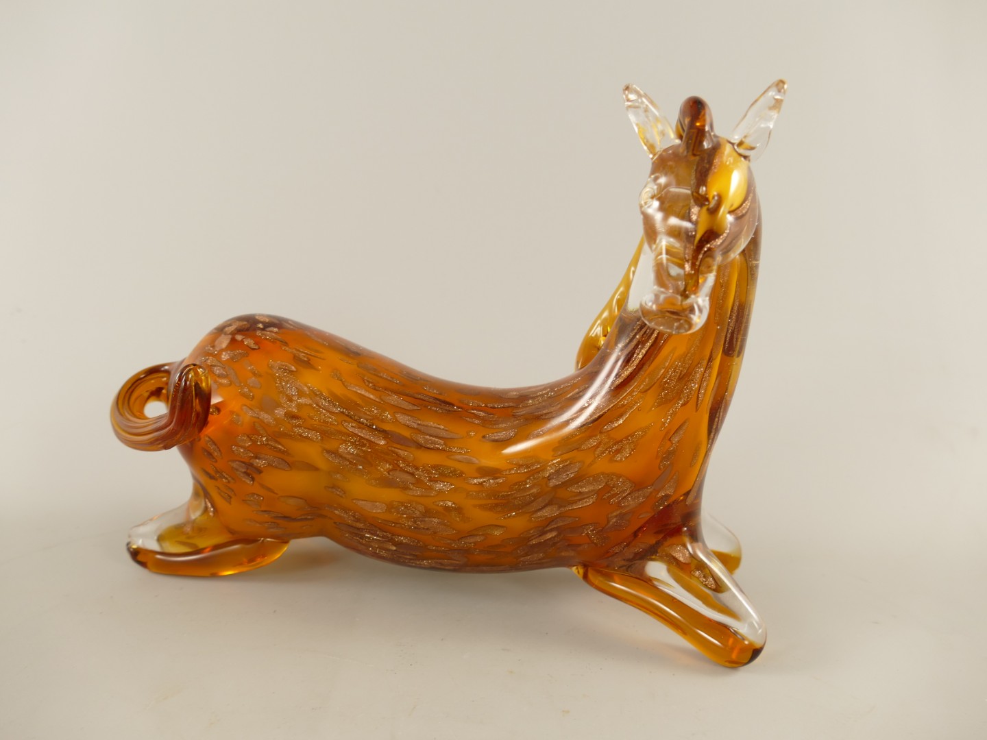 Glasfigur Pferd farbe L.24x18x10cm
