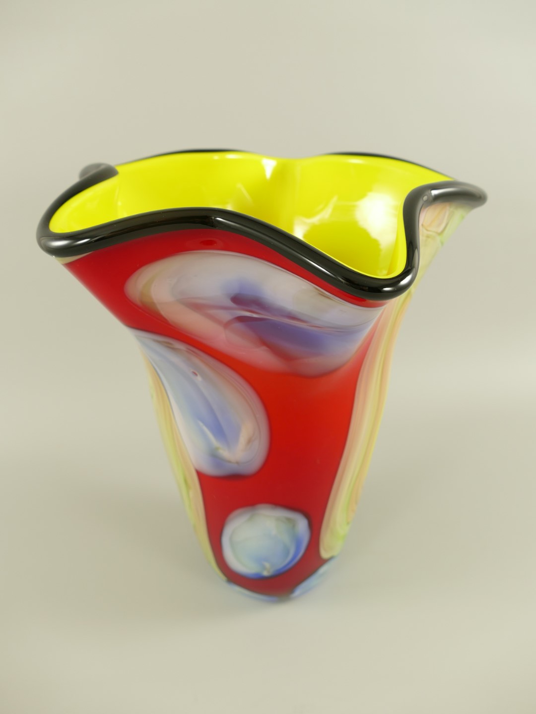 *ANG. Glas Vase farbe H.34cm