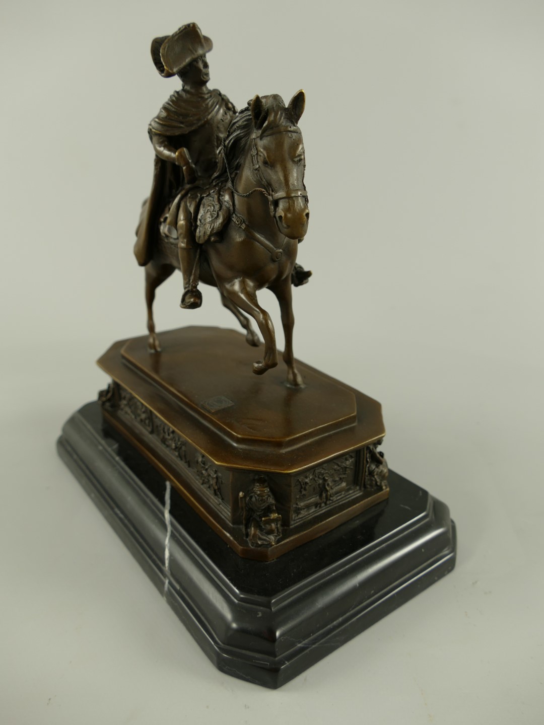 Bronze Figur Friedrich II H.25x25cm