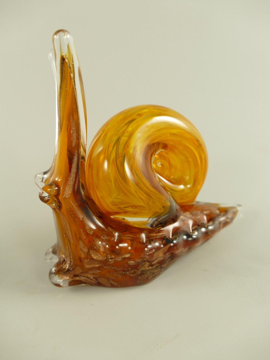 Glasfigur Murano styl Schnecke farbe H.13cm