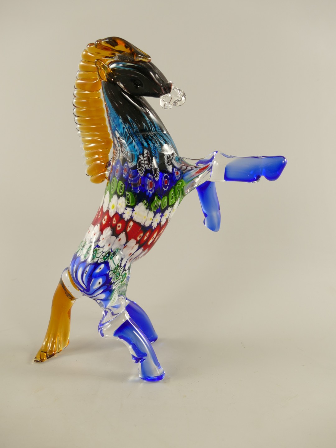 Glasfigur Pferd farbe H.28x22x10cm