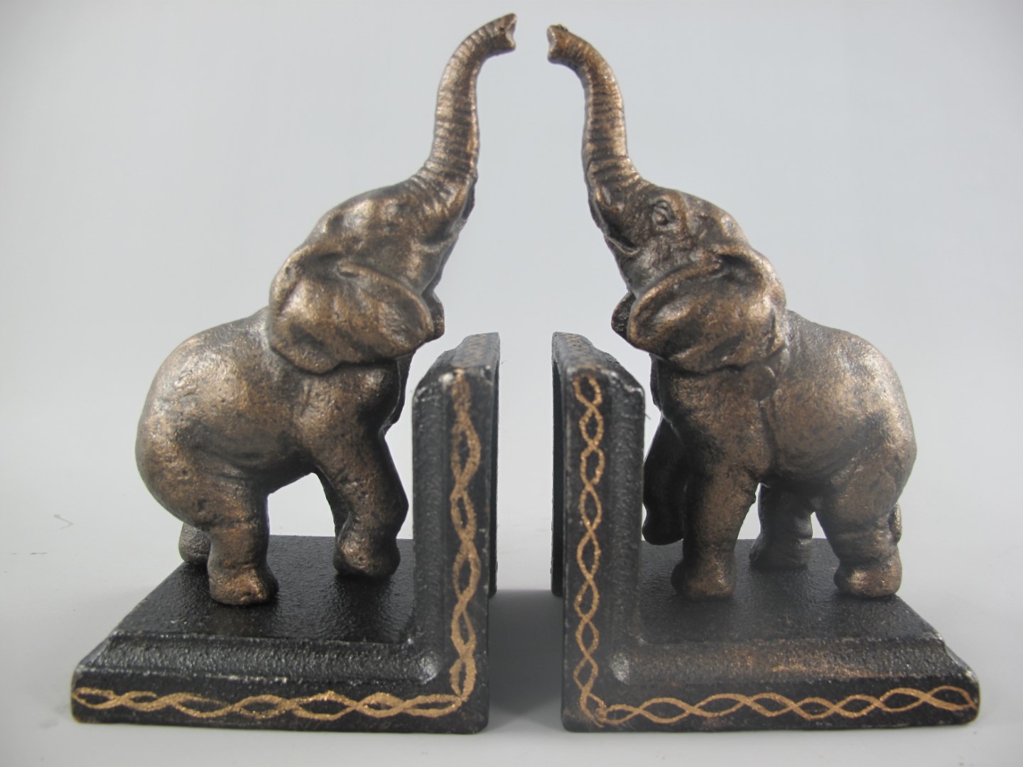 Buchstürzen ELEFANT Set/2 Eisen schwarz H.15cm SET