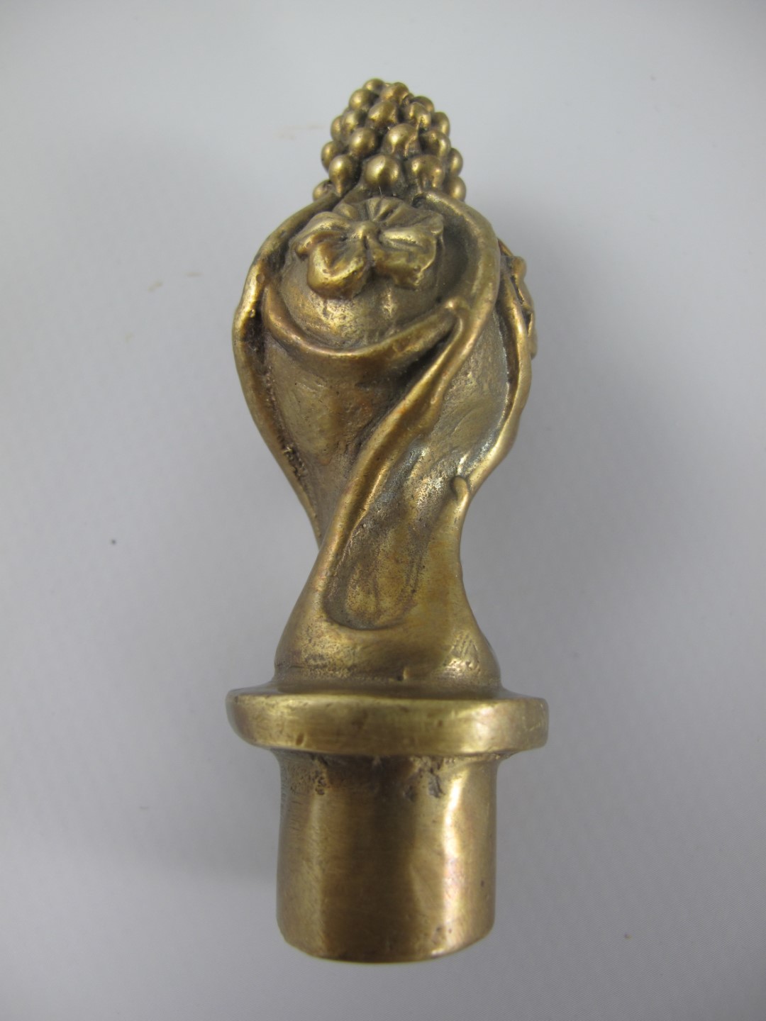 Porzellan/Messing Jugendstil Flasche H.35x16cm