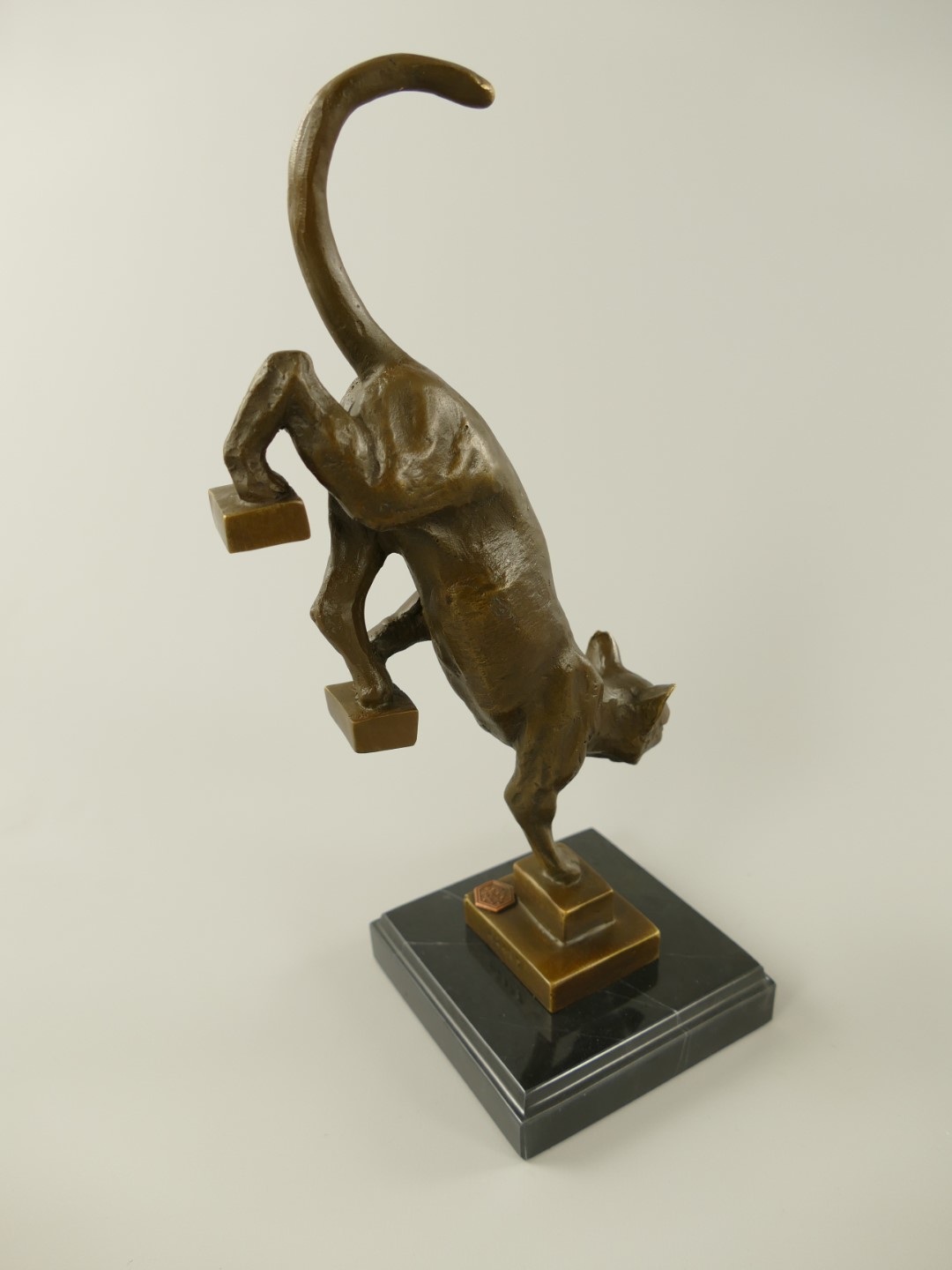 Figur Bronze Katze H.29x14cm