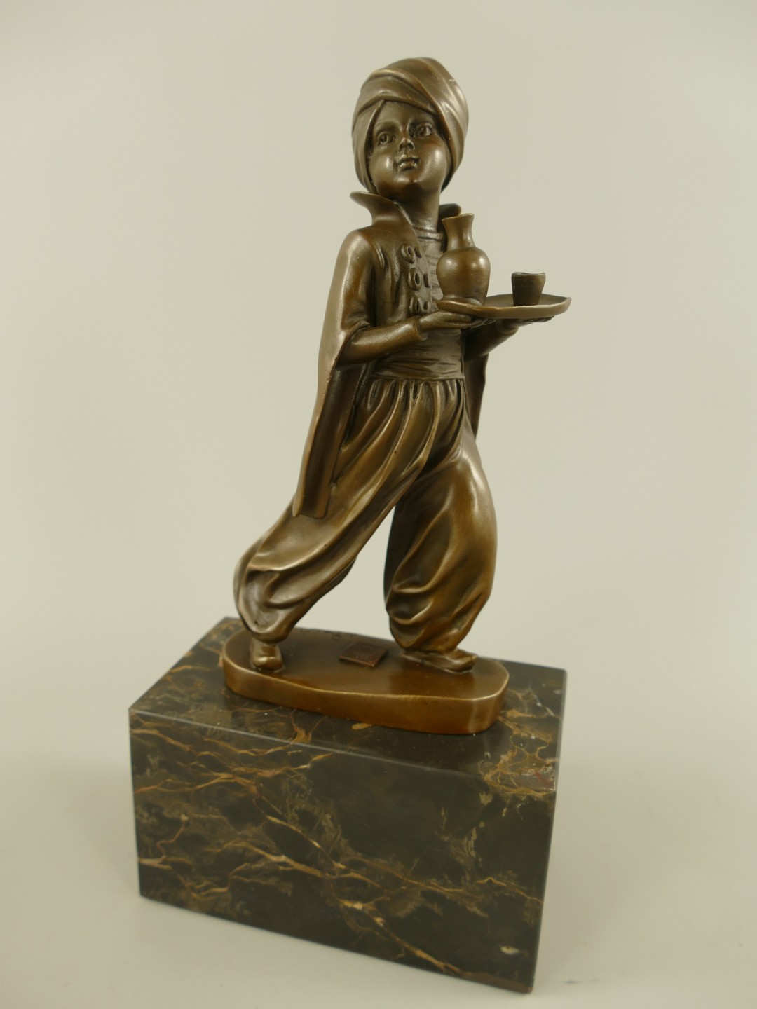 Figur Bronze Orientalischer Diener H.25cm